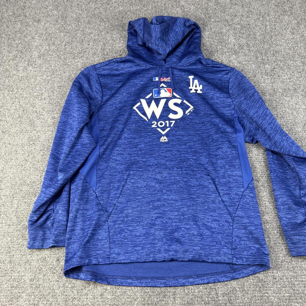 Los Angeles Dodgers Sweatshirt Hoodie Mens Large MLB Baseball 2017 World Series